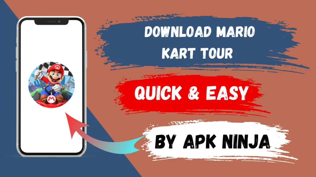 Mario Kart Tour Apk Download for Andriod Latest Version 3.6.2 2 Mario Kart Tour game icon with a download button by APK Ninja.