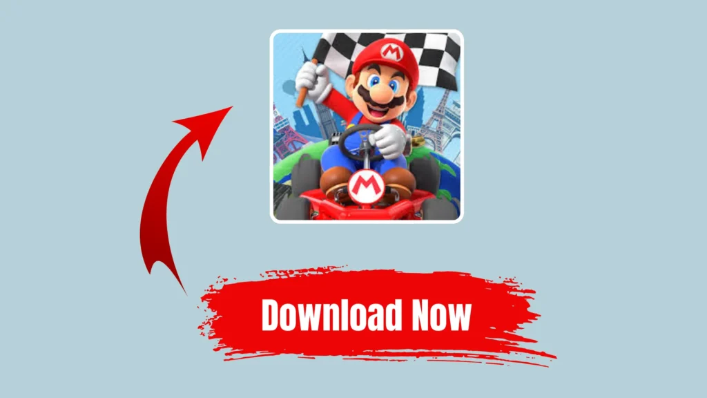 Mario Kart Tour Apk Download for Andriod Latest Version 3.6.2 4 Mario Kart Tour APK icon with a download button for Android installation.