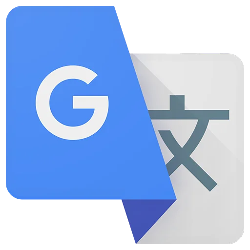 Google Translate app icon with language symbols representing translation across multiple languages.