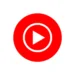 YouTube Music app interface on Android showing playlists, trending tracks, and Apk Ninja branding.
